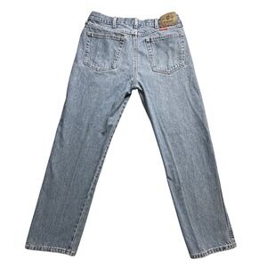 VTG Wrangler Denim Jeans Mens 34x30 Light Wash Straight Leg Vintage Style Y2K